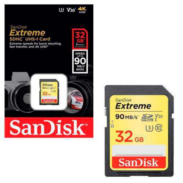 TARJETA DE MEMORIA SANDISK EXTREME SD 32GB