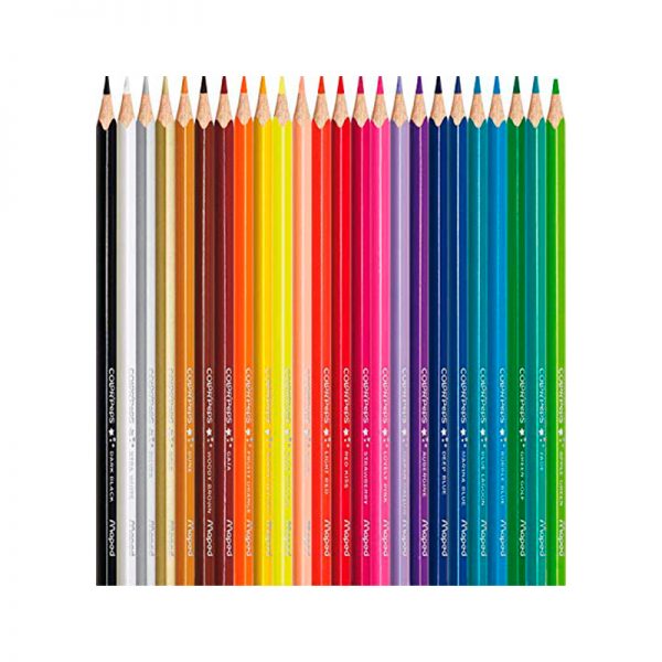 LAPICES DE 24 COLORES TRIANGULARES LARGOS MAPED - Imagen 2